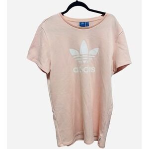 Adidas Baby Icy Pink Trefoil Women's Shirt Jersey Dress Size Large